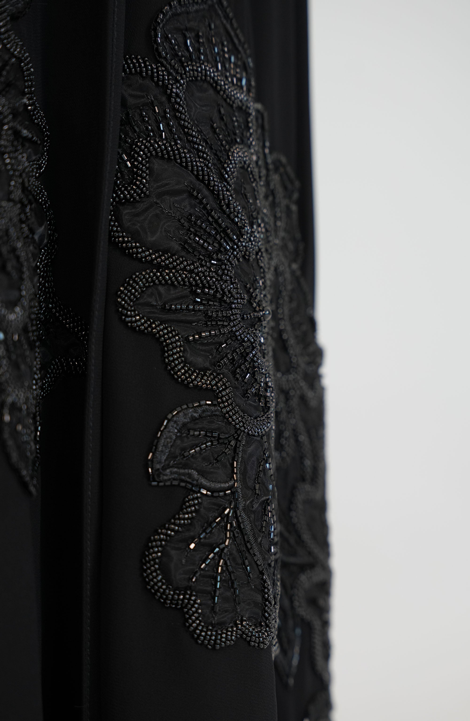 FAYE Double Chiffon - Embroidery with handwork beads and Foolak Abaya FM 1107